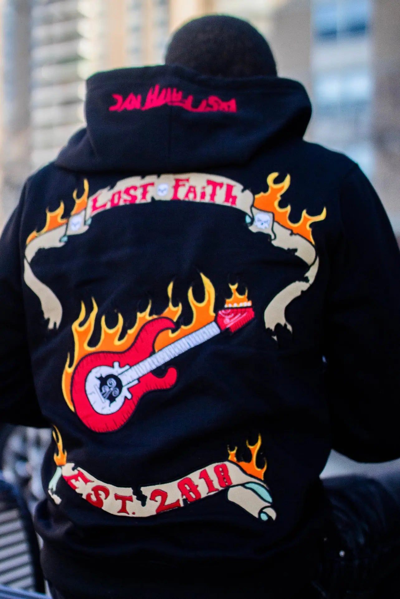 LOST FAITH GUITAR HOODIE Lost Faith NYC