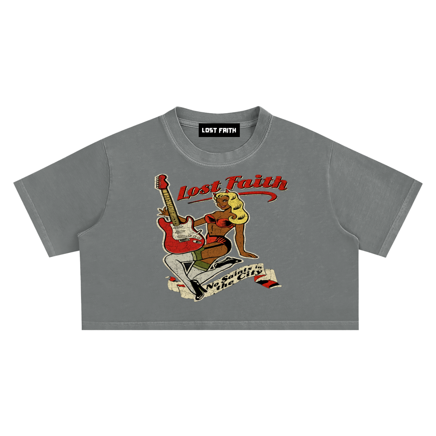 NO SAINTS IN THE CITY WOMEN'S CROP TOP