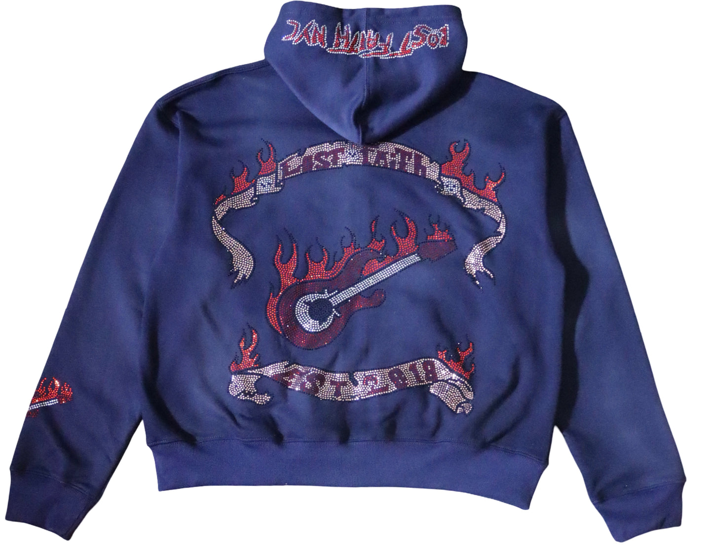 Studded Guitar Hoodie (Deep Navy)