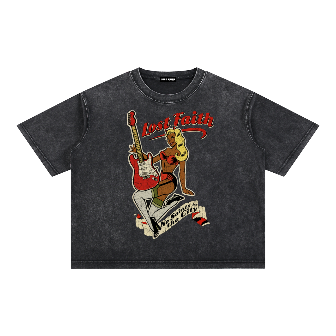 NO SAINTS IN THE CITY BOXY UNISEX T- SHIRT