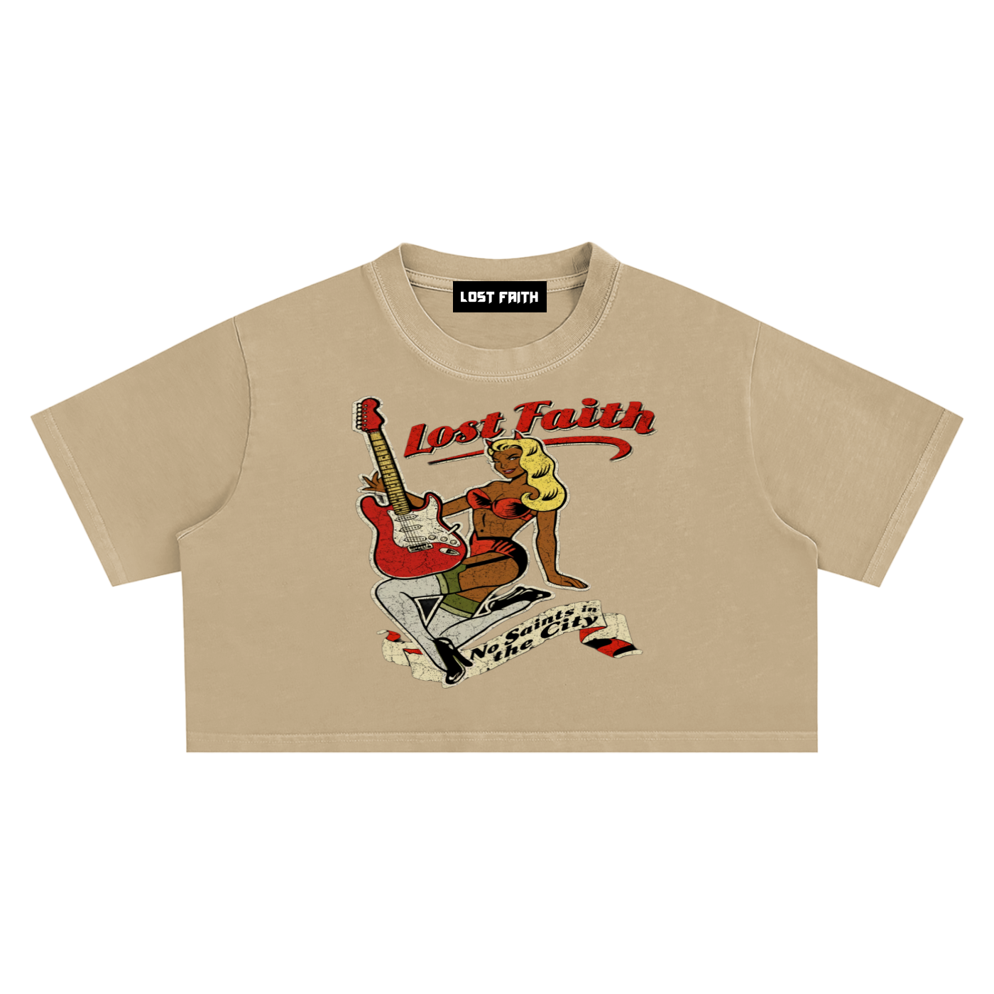 NO SAINTS IN THE CITY WOMEN'S CROP TOP