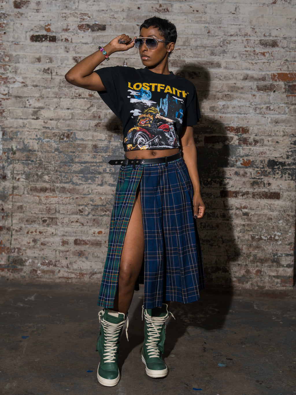MIDNIGHT BURNOUT RAW EDGE BOXY TEE