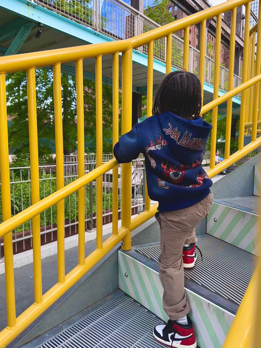 Studded Guitar Hoodie Kids (Deep Navy)