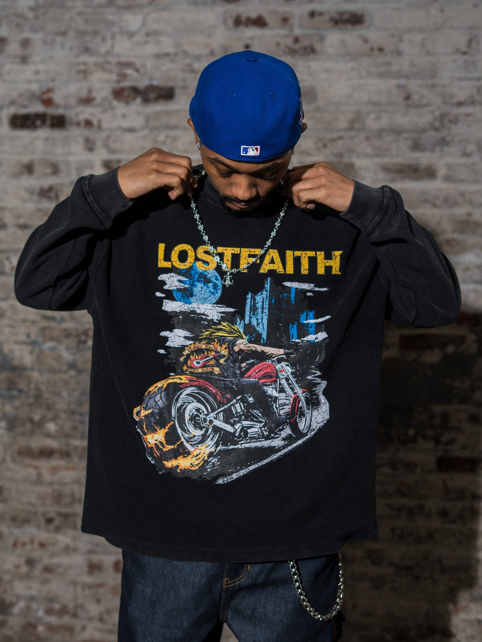 MIDNIGHT BURNOUT WAFFLE THERMAL LONG SLEEVE